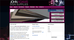 Desktop Screenshot of johnadamssignsupplies.co.uk
